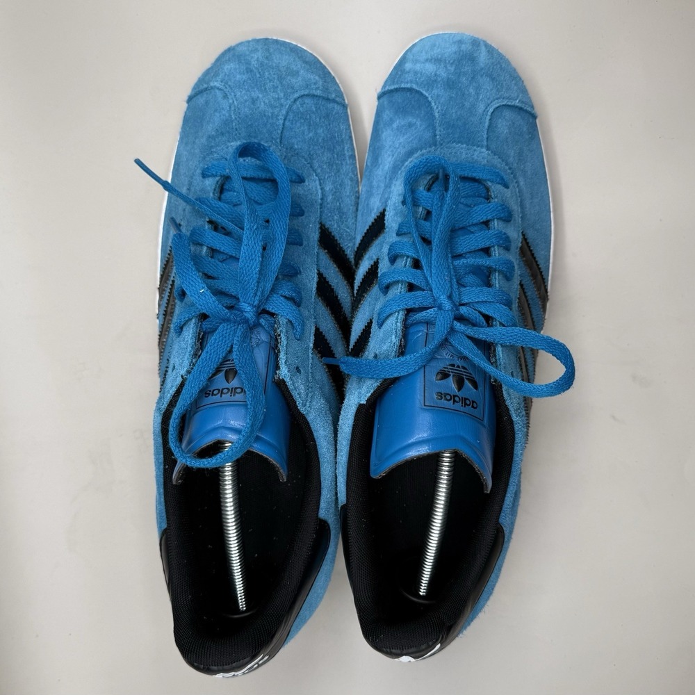 Adidas Gazelle Indoor Blue Black Mens Size 13 2023 Release Casual Shoe Sneaker - Picture 11 of 11